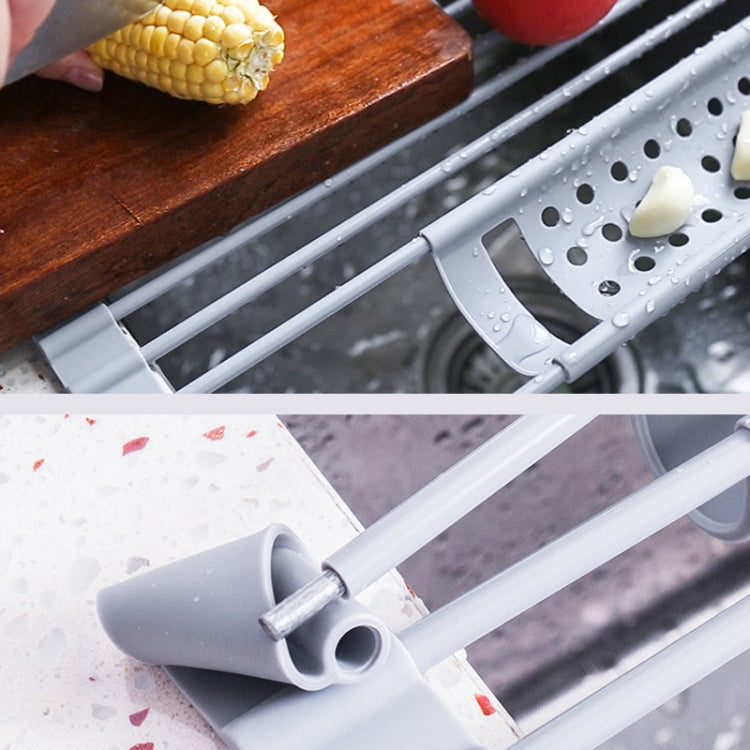 Kitchen Silicone Drain Rack Sink Drain Rack, 52 x 33cm Gray, 52 x 33cm White Gray, 43 x 33cm Gray, 43 x 33cm White Gray