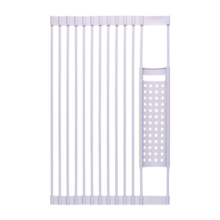 Kitchen Silicone Drain Rack Sink Drain Rack, 52 x 33cm Gray, 52 x 33cm White Gray, 43 x 33cm Gray, 43 x 33cm White Gray