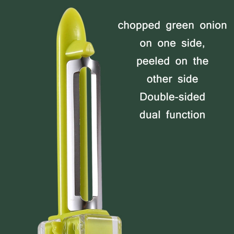 Home Kitchen Multifunctional Green Onion Peeler, Green, Yellow, Orange