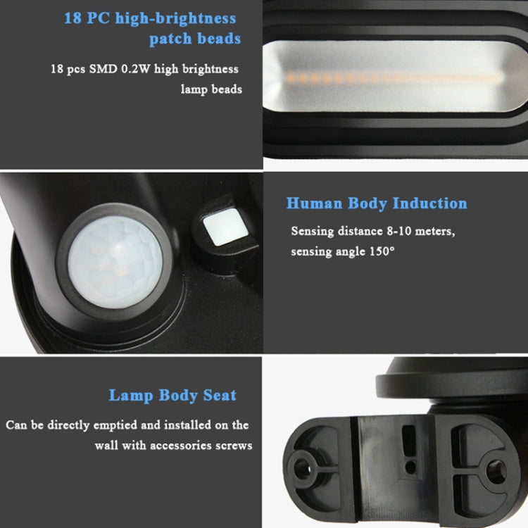 DS018 Solar Wall Lamp Outdoor Garden Induction Street Light