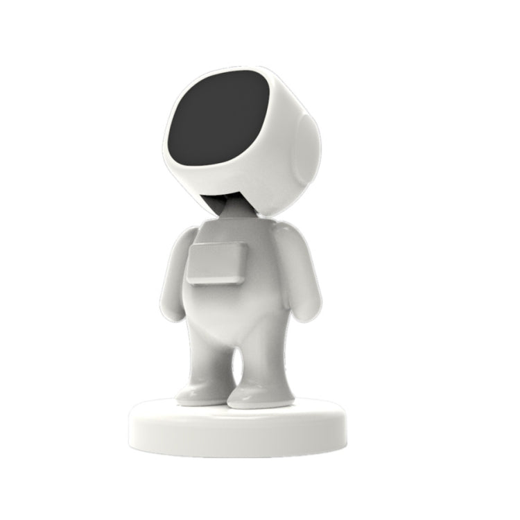 TOPFREE Astronaut Car Bracket Magnetic Adhesive Paste Navigation Car Phone Bracket, White, Black