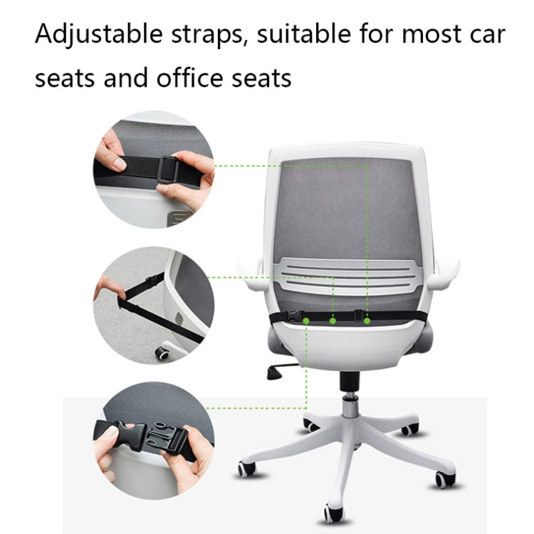 QFC040 U-shaped TThickened Memory Foam Car Seat Cushion, Black, Grey