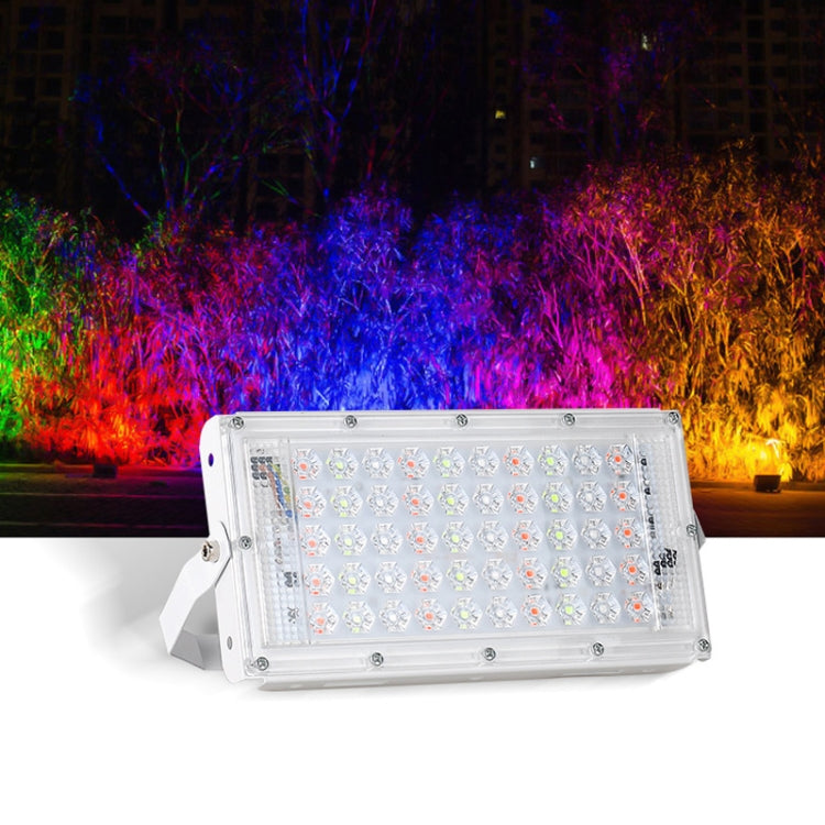 كشاف إضاءة خارجي فائق الخفة مقاوم للماء LED RGB بقوة 50 وات مع جهاز تحكم عن بعد