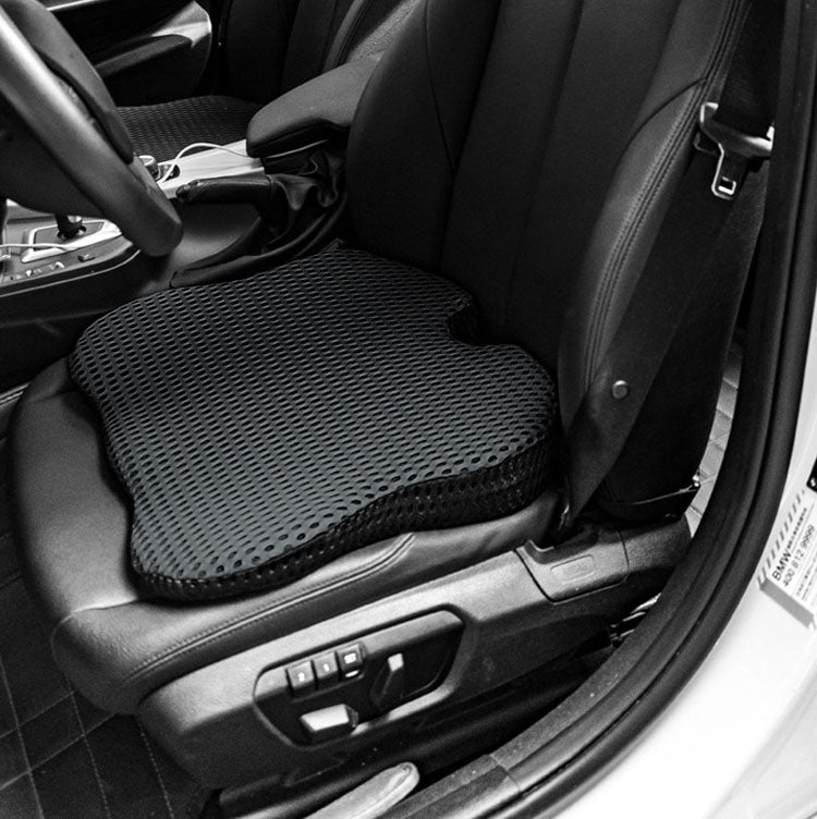 Thickened Breathable Memory Foam Car Seat Cushion, QFC047 Black, QFC047 Gray