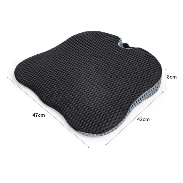 Thickened Breathable Memory Foam Car Seat Cushion, QFC047 Black, QFC047 Gray