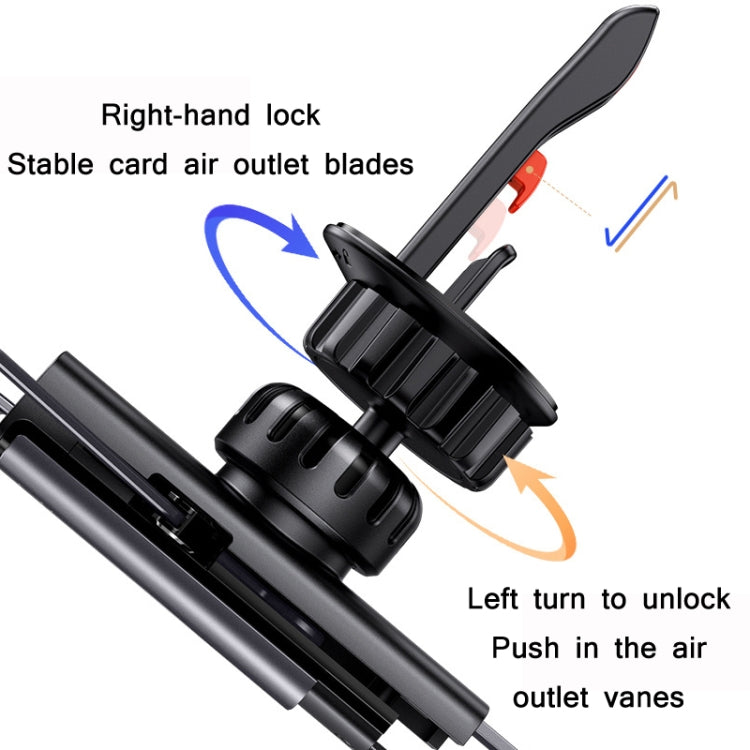 ZJ058 Car Fully Automatic Hidden Double-arm Air Outlet Gravity Bracket, ZJ058