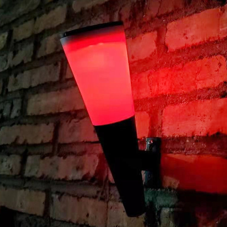 Outdoor Solar Garden Circular Cone Wall Lamp, Style: