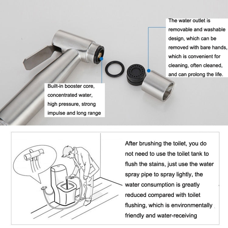 304 Stainless Steel Washer Nozzle Female Washer Set, Style:, Female Washer, Female Washer + Hose + Bracket, Female Washer + Hose, Female Washer + Bracket