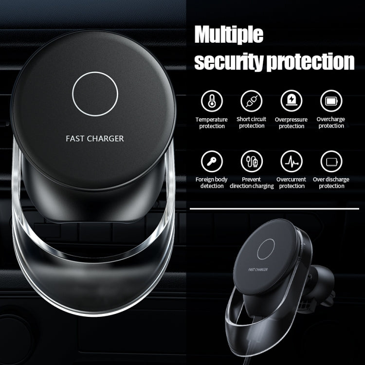 F9189 15W MagSafe Magnetic Car Lighting Wireless Charger