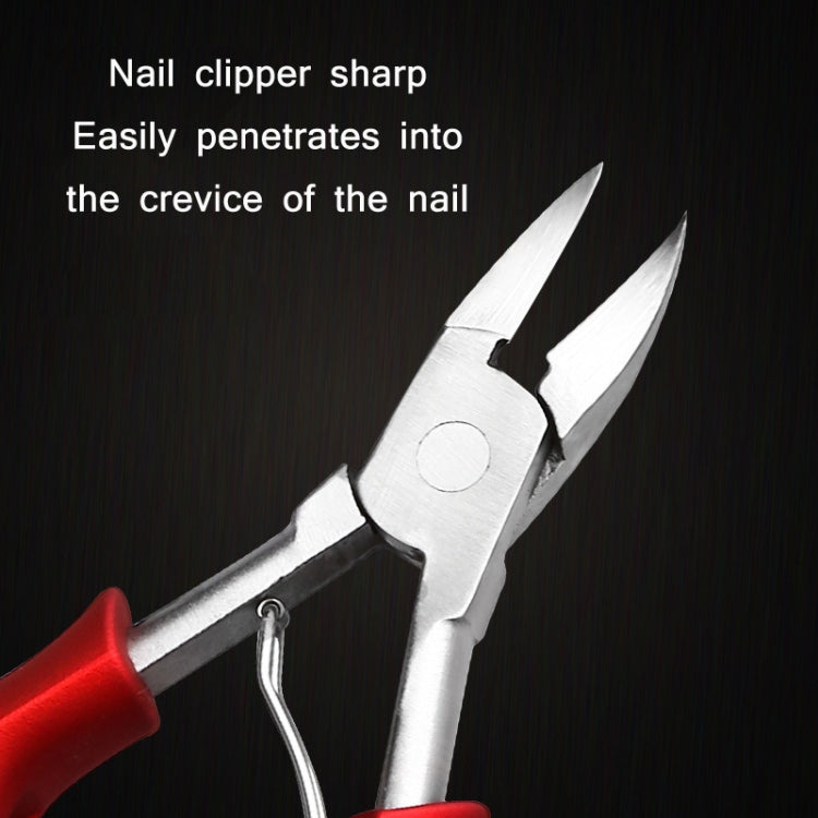 Stainless Steel Nail Clippers Olecranon Dead Skin Pliers Set, Blue ABS Handle, Black ABS Handle, Red ABS Handle, Pink ABS Handle