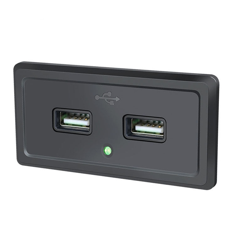 شاحن سيارة بمدخل شحن USB مزدوج 12 فولت 24 فولت لحافلة الطريق، ضوء أزرق، ضوء أخضر، ضوء أحمر
