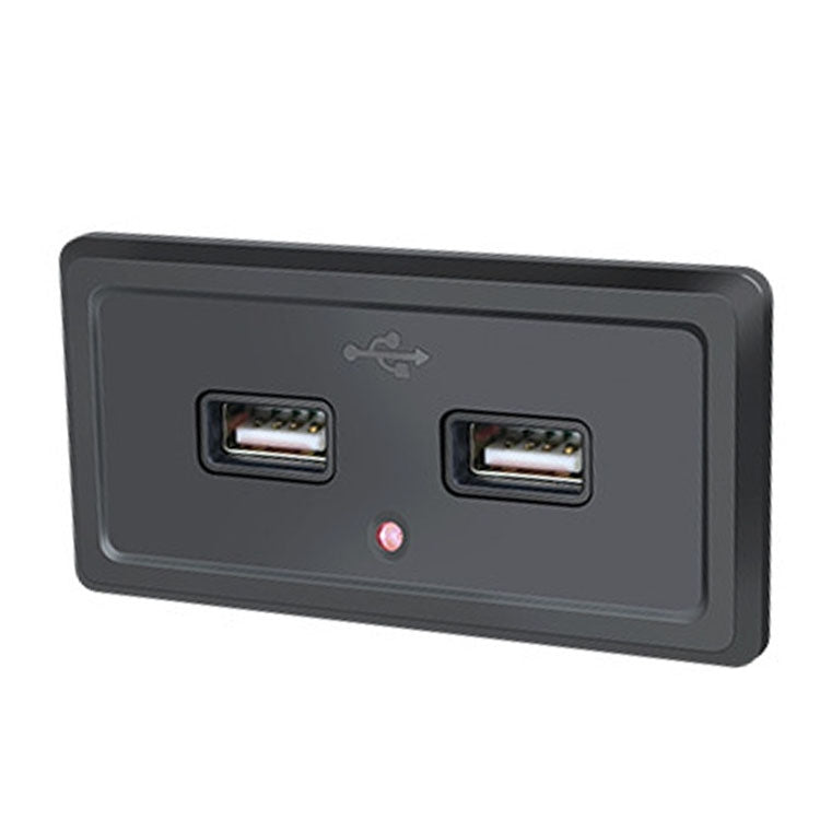 شاحن سيارة بمدخل شحن USB مزدوج 12 فولت 24 فولت لحافلة الطريق، ضوء أزرق، ضوء أخضر، ضوء أحمر