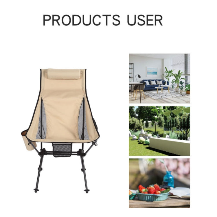 Outdoor Camping Aluminum Alloy Portable Folding Beach Chair, Without Pocket (Black), With Pocket (Black), Without Pocket (Khaki), With Pocket (Khaki), Without Pocket (Blue Gray), With Pocket (Blue Gray), Without Pocket (Dark Gray), With Pocket (Dark Gray)