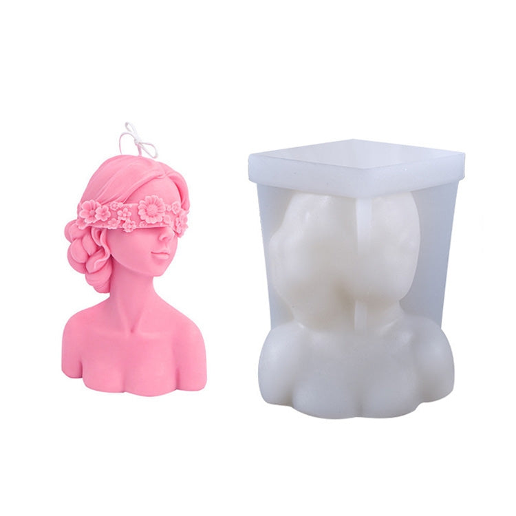 Aromatherapy Plaster Mold Rose Beauty Candle Silicone Mold, Style:, Cover Eyes, Close Eyes