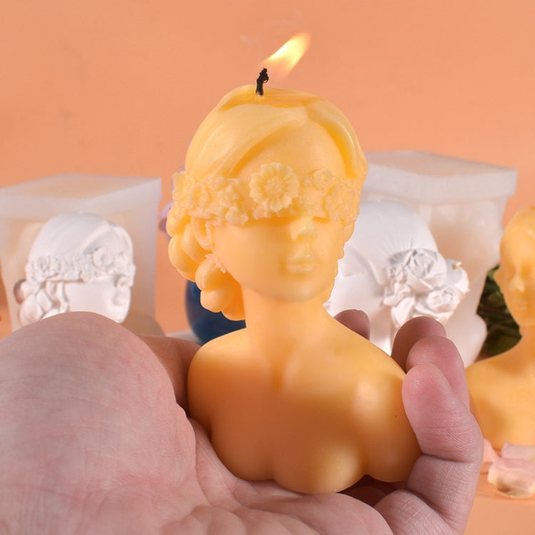Aromatherapy Plaster Mold Rose Beauty Candle Silicone Mold, Style:, Cover Eyes, Close Eyes