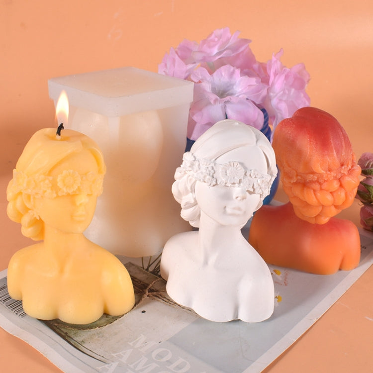 Aromatherapy Plaster Mold Rose Beauty Candle Silicone Mold, Style:, Cover Eyes, Close Eyes