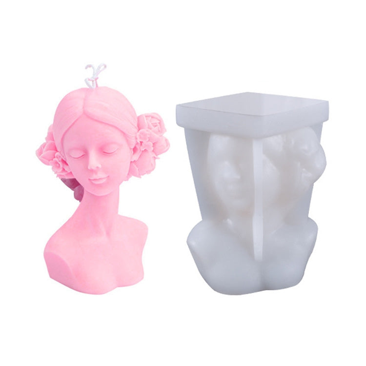 Aromatherapy Plaster Mold Rose Beauty Candle Silicone Mold, Style:, Cover Eyes, Close Eyes