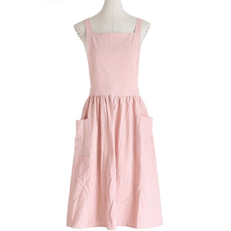Cotton And Linen Parent-Child Painting Apron Baking Coffee Work Clothes,Size:, Childrens (Gray), Childrens (Oats), Adults (Gray), Adults (oat), Adult ( Pink)