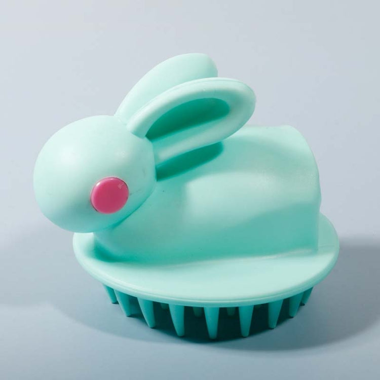 Cute Rabbit Shaped Silicone Shampoo Brush, White, Green, Pink
