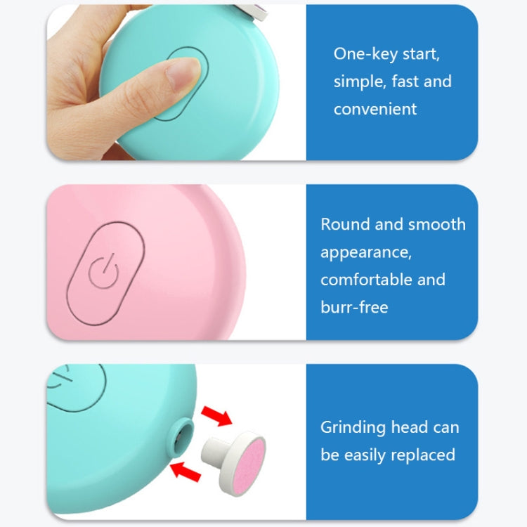 XFX-022 Anti-pinch Hand Baby Electric Nail Polisher, Naughty Yellow, Elegant Pink, Fashion Blue