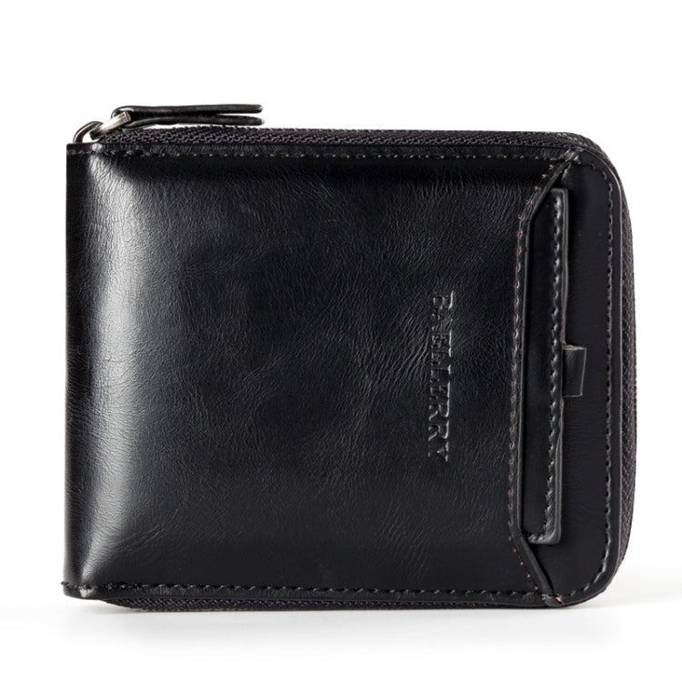 Baellerry D3124 Short PU Leather Wallet Zipper Retro Youth Small Wallet, Black Horizontal, Black Vertical, Brown Horizontal, Brown Vertical, Purple Horizontal, Purple Vertical, Gray Horizontal, Gray Vertical