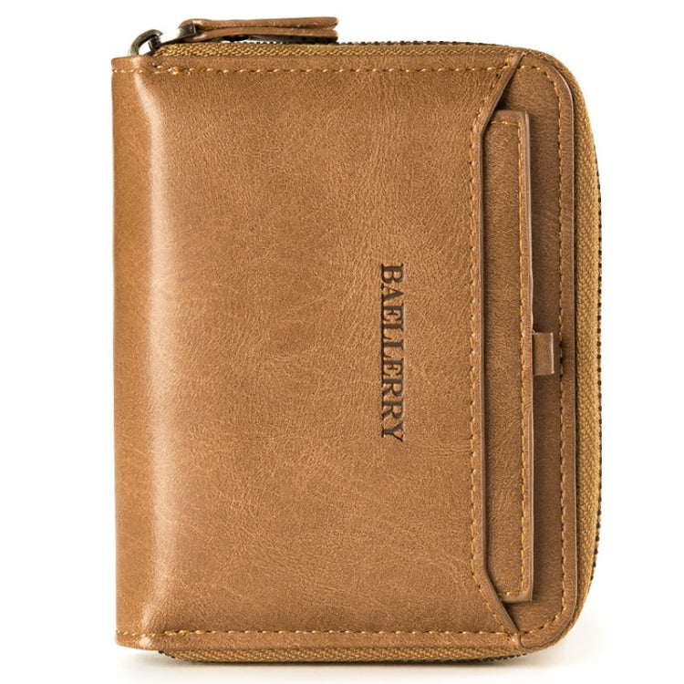 Baellerry D3124 Short PU Leather Wallet Zipper Retro Youth Small Wallet, Black Horizontal, Black Vertical, Brown Horizontal, Brown Vertical, Purple Horizontal, Purple Vertical, Gray Horizontal, Gray Vertical