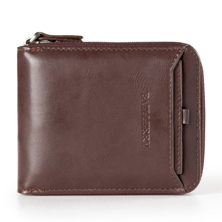 Baellerry D3124 Short PU Leather Wallet Zipper Retro Youth Small Wallet, Black Horizontal, Black Vertical, Brown Horizontal, Brown Vertical, Purple Horizontal, Purple Vertical, Gray Horizontal, Gray Vertical