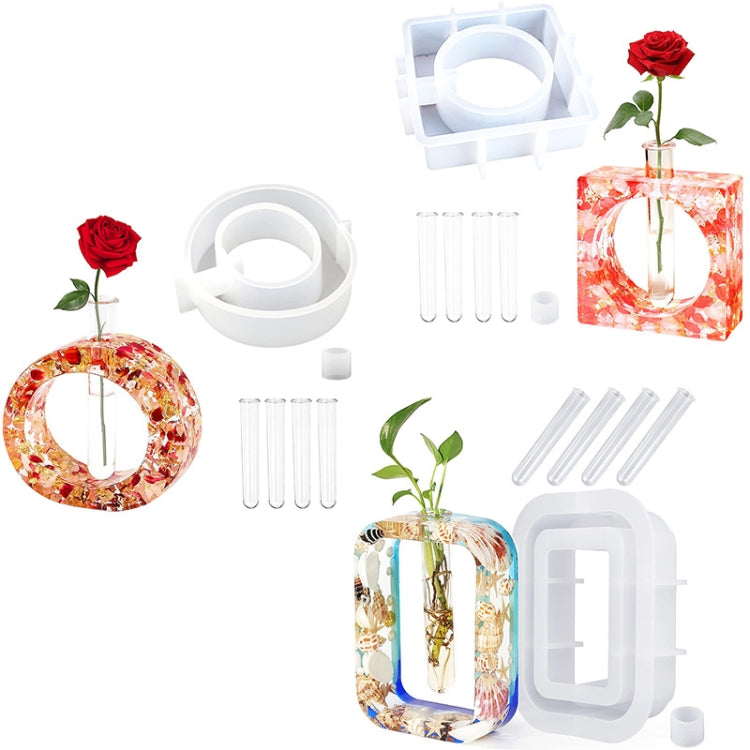 DIY Vase Epoxy Mould Simple Vase Make Tool, Square, Rectangle, Irregular Circle, Heart Shaped