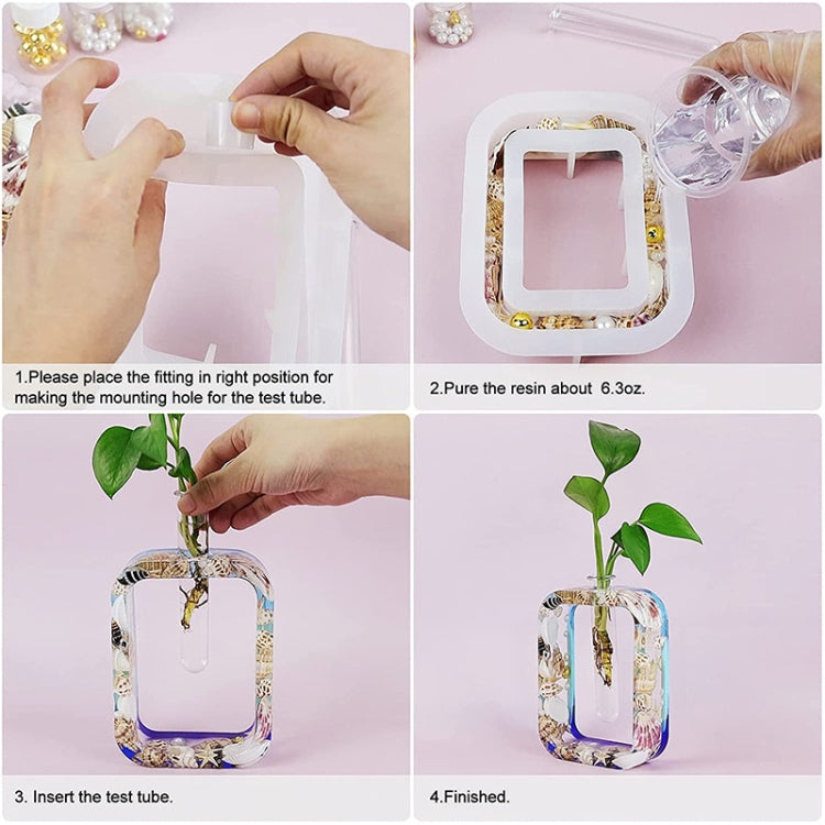 DIY Vase Epoxy Mould Simple Vase Make Tool, Square, Rectangle, Irregular Circle, Heart Shaped