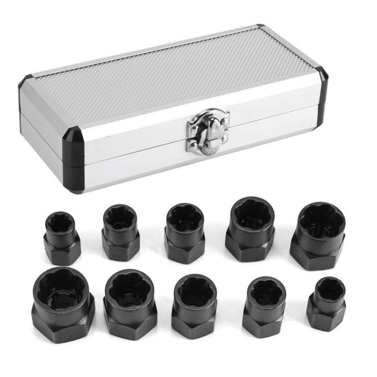 10 PCS / Set Nut Extractor Screw Removal Tool Break Wire Bolt Extractor, High, Short