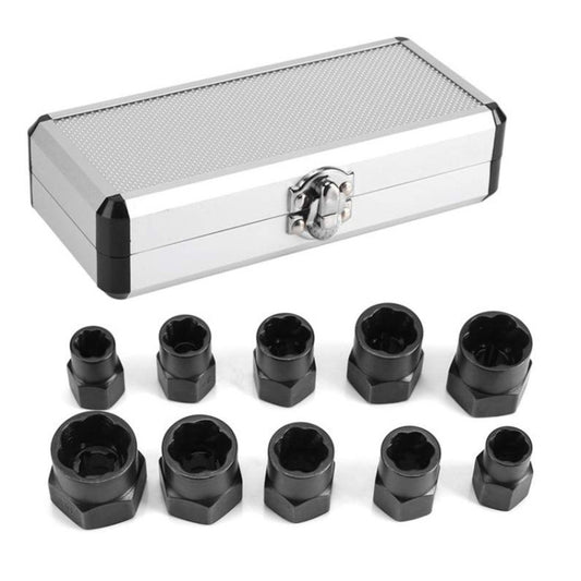 10 قطع / مجموعة أداة إزالة البراغي ومستخرج الصواميل ومستخرج أسلاك الكسر والبراغي، عالية وقصيرة