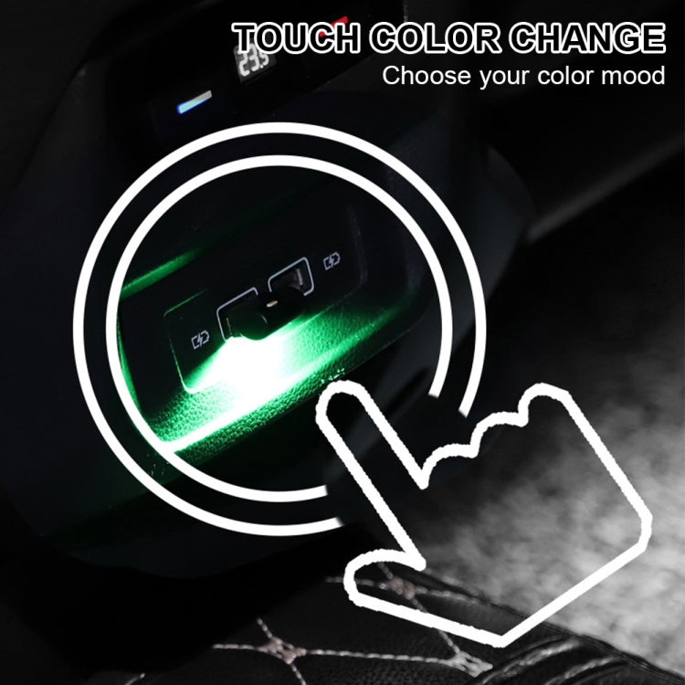 2 PCS Car USB Atmosphere Light LED Decorated Lighting Light, Colorful Adjustable