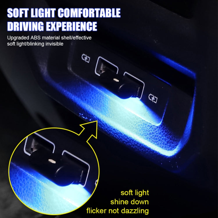 2 PCS Car USB Atmosphere Light LED Decorated Lighting Light, Colorful Adjustable