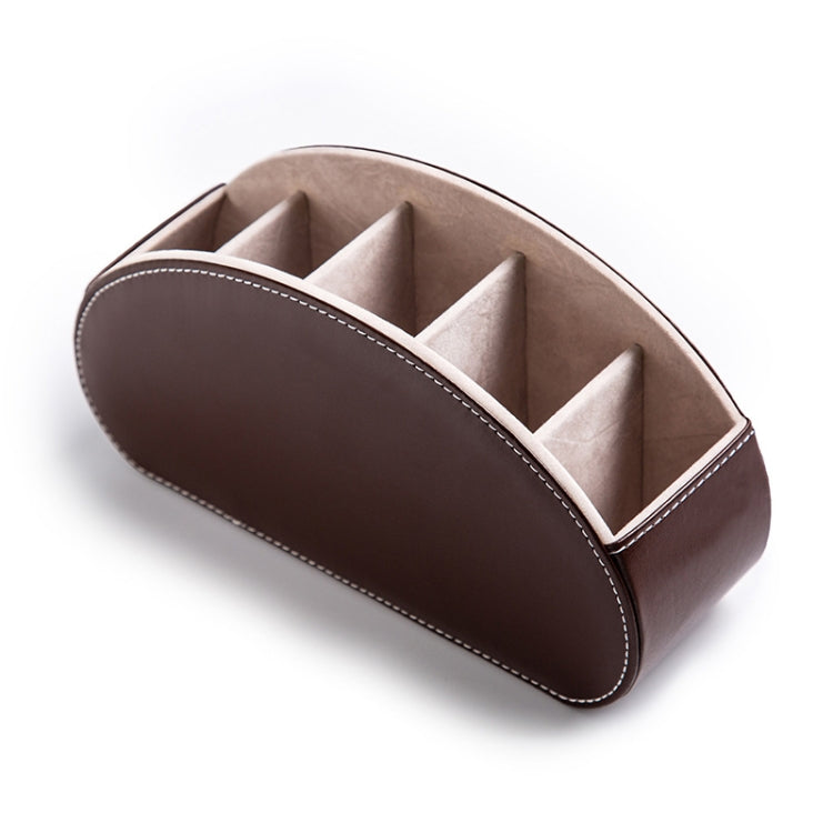 Home Leather Cosmetics Remote Control Storage Box, Red, Black, Beige, Brown, Dark Brown, Grey