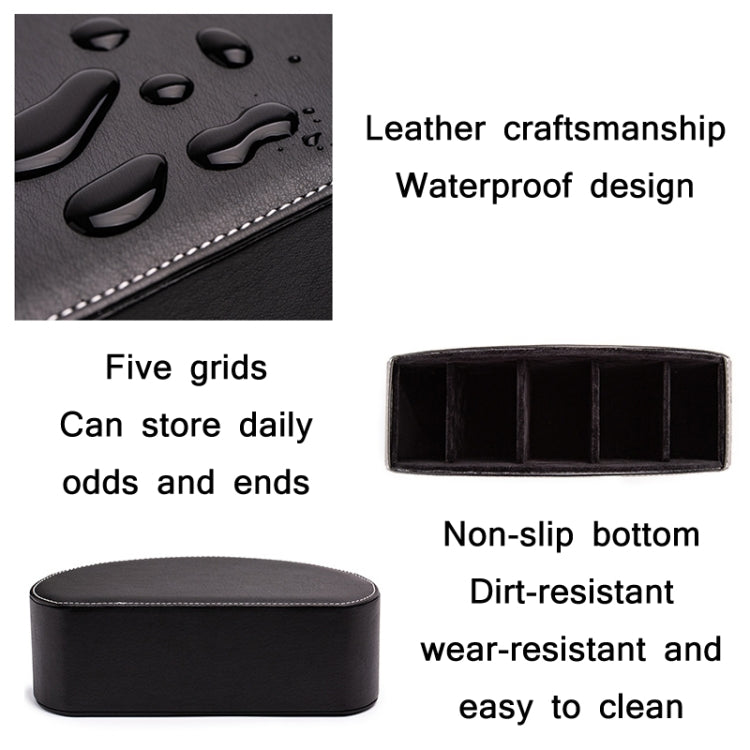 Home Leather Cosmetics Remote Control Storage Box, Red, Black, Beige, Brown, Dark Brown, Grey