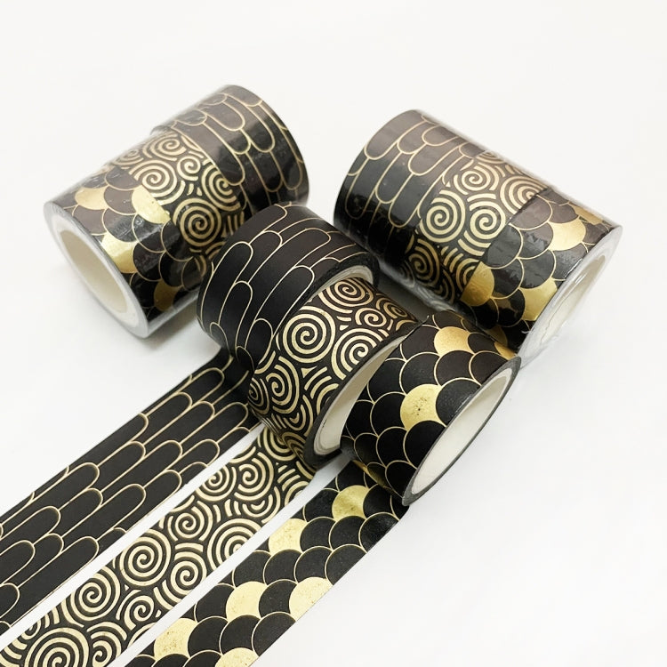 3 Rolls / Set 8958 5m Paper Bronzing Wallet Tape Set, Marble, Water Ripple, Gilt Pattern, Three-color Plaid, Star Sea, Cloud Pattern, Broken Leaves Pattern, Treasure Phase Pattern