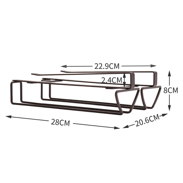 Free Punch Cabinet Wrought Iron Wine Glass Holder Upside Down Rack,Style:, Double Row, Three-row, Four-row, Lengthen Double Row, Single Row