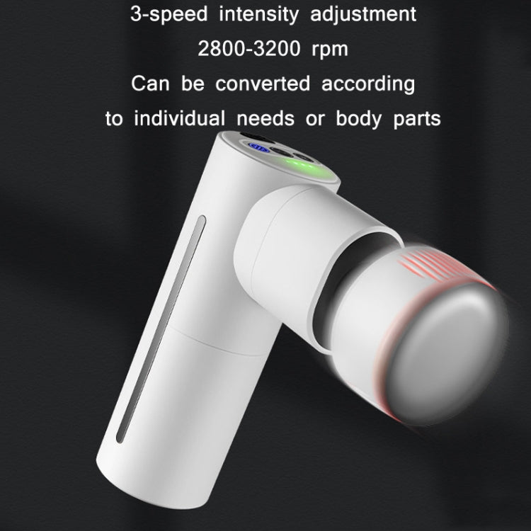 Cooling Hot Compress Fascia Muscle Relaxation Brushless Massager, Metal Gray, Grinding White