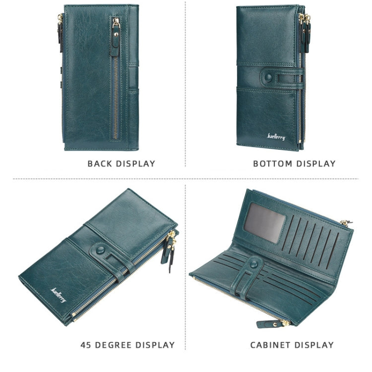 Baellerry Ladies Long Large Capacity Buckle Zip Clutch Multi-Card Wallet, Baellerry Red, Baellerry Black, Baellerry Brown, Baellerry Dark Green, Baellerry let(Pink, Baellerry Sky Blue
