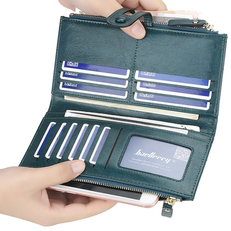 Baellerry Ladies Long Large Capacity Buckle Zip Clutch Multi-Card Wallet, Baellerry Red, Baellerry Black, Baellerry Brown, Baellerry Dark Green, Baellerry let(Pink, Baellerry Sky Blue
