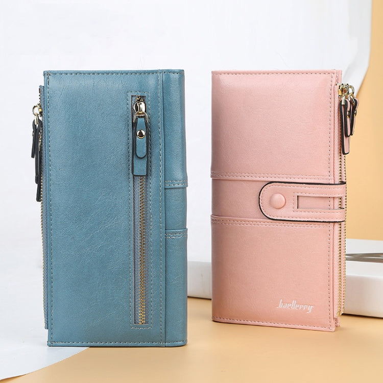 Baellerry Ladies Long Large Capacity Buckle Zip Clutch Multi-Card Wallet, Baellerry Red, Baellerry Black, Baellerry Brown, Baellerry Dark Green, Baellerry let(Pink, Baellerry Sky Blue