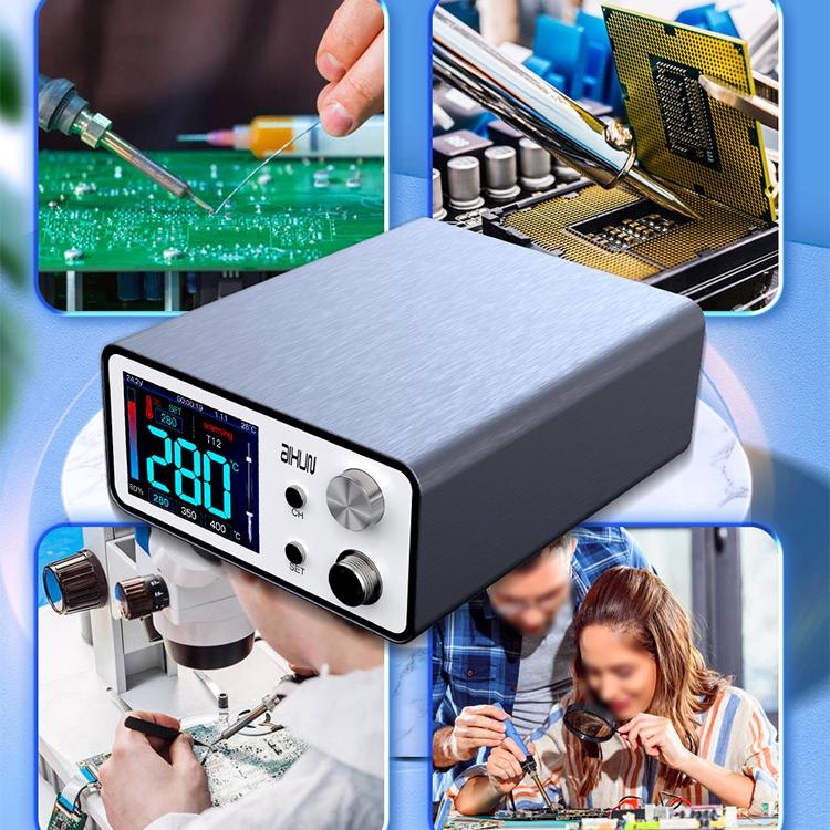 مجموعة أدوات لحام AIXUN T3A + قلم لحام T245 لإصلاح اللحام بدقة، قابس أمريكي، قابس أوروبي