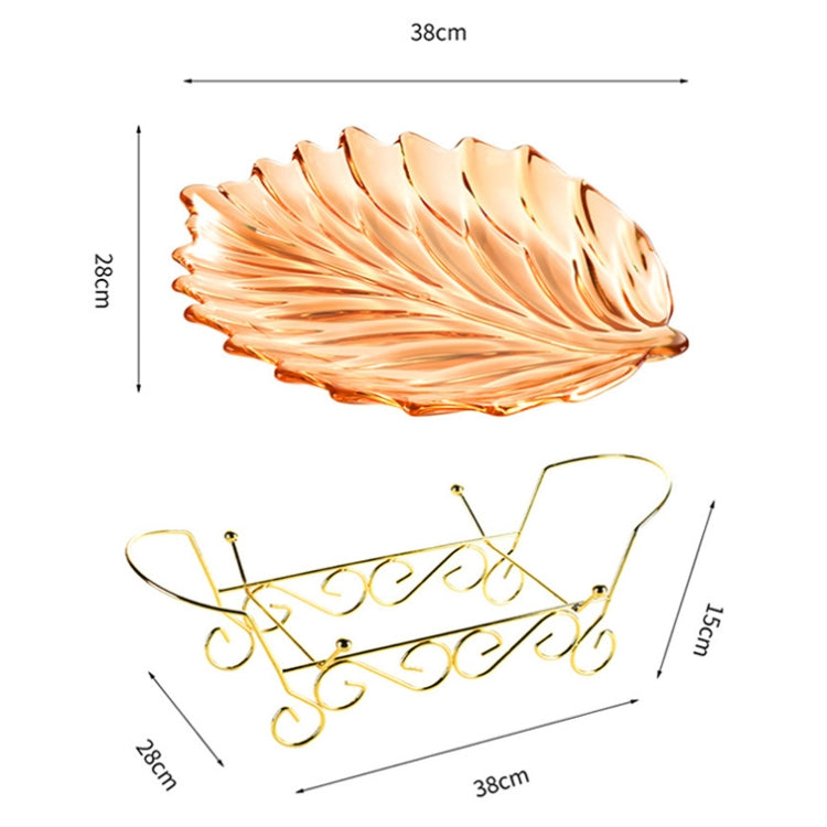 Acrylic Leaf Shape Fruit Tray and Shelf, Style:, Dish (Transparent), Dish (Blue), Dish (Amber), Dish (Purple), Shelf (Golden), Shelf (Black)