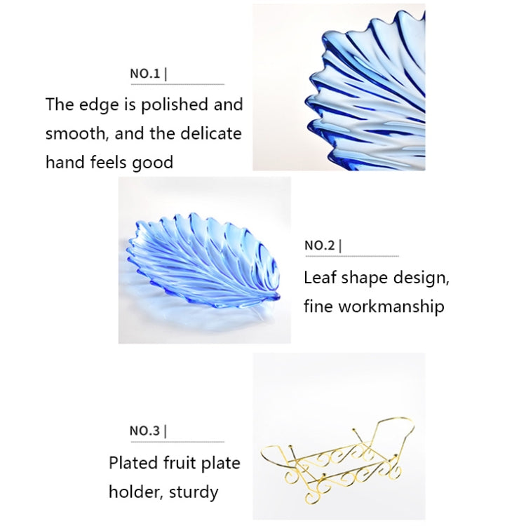 Acrylic Leaf Shape Fruit Tray and Shelf, Style:, Dish (Transparent), Dish (Blue), Dish (Amber), Dish (Purple), Shelf (Golden), Shelf (Black)