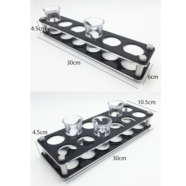 Acrylic Round Hole Wine Glass Holder, 6 Grids, 12 Grids