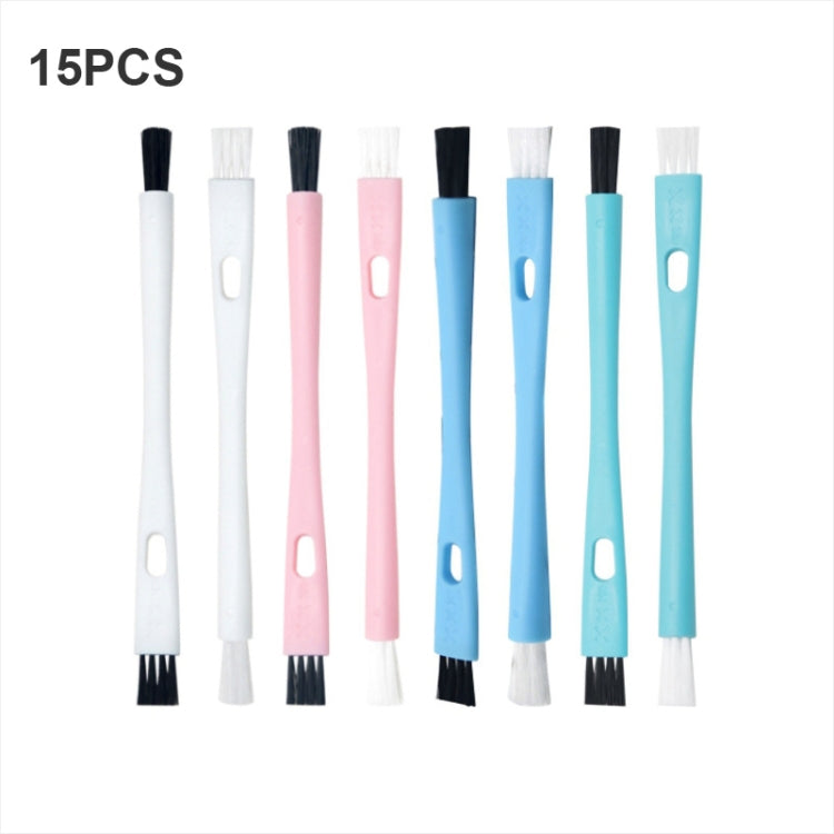 15 PCS Double-ended Cleaning Brush Coffee Maker Grinder Small Bristle Brush, Double-ended Cleaning Brush
