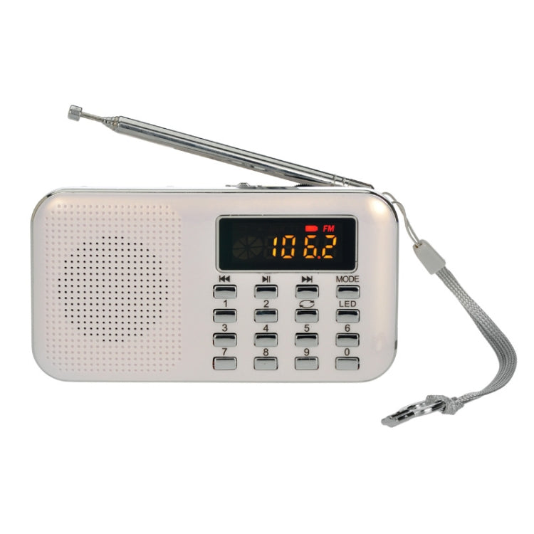 L-218AM MP3 Radio Speaker Player Support TF Card USB with LED Flashlight Function