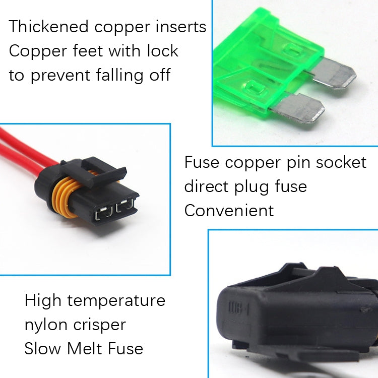 Car Slice Fuse Holder Waterproof Fuse Box Tape Line Fuse Box, 10 PCS Slice Fuse Holder