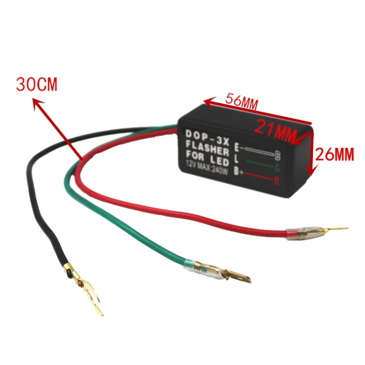 DOP-3X LED Turn Signal Effectively Eliminates Flash Warning Function Flash Relay, Single Relay