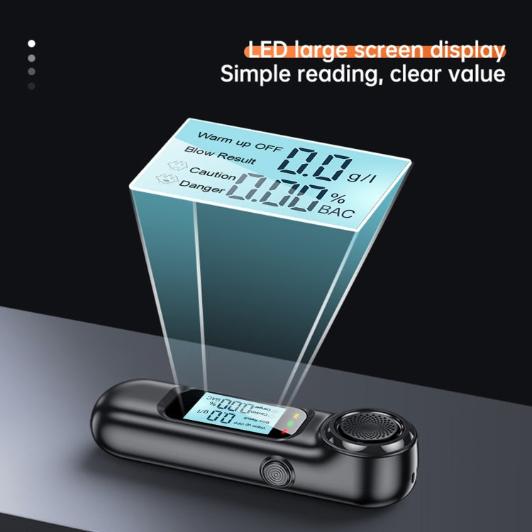 AM01 USB Rechageable Alcohol Tester Handheld Digital Alcohol Breath Tester, AM01